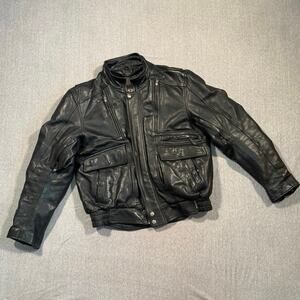 Vintage motorcycle racing sport leather jacket made with kevlar from Xpert
